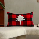 Green & white letter embroidery plaid cushion set living room decor by Decorbites