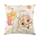 Pastel christmas letter print linen pillow cover living room decor by Decorbites