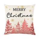 Pastel christmas letter print linen pillow cover living room decor by Decorbites