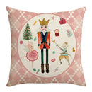 Pastel christmas letter print linen pillow cover living room decor by Decorbites