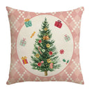 Pastel christmas letter print linen pillow cover living room decor by Decorbites