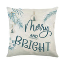 Pastel christmas letter print linen pillow cover living room decor by Decorbites