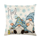 Pastel christmas letter print linen pillow cover living room decor by Decorbites