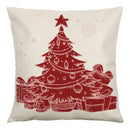 Red and black plaid christmas linen cushion cover living room decor by Decorbites