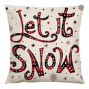 Red and black plaid christmas linen cushion cover living room decor by Decorbites