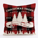 Red and black plaid christmas linen cushion cover living room decor by Decorbites