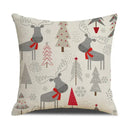 Festive red christmas linen cushion cover set living room decor by Decorbites