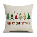 Festive red christmas linen cushion cover set living room decor by Decorbites