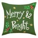 Festive christmas linen decorative pillows for living room set of 4 by Decorbites
