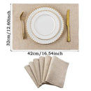 Festive red & black plaid christmas linen dining table mats set of 6 by Decorbites