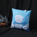 Embroidered snowflake christmas patchwork pillow covers living room by Decorbites