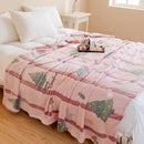 GobekUsa Christmas Pattern Printed Soft Blanket: Fine Fluffy Multi-Purpose Bed Sofa Cover