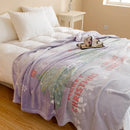 GobekUsa Christmas Pattern Printed Soft Blanket: Fine Fluffy Multi-Purpose Bed Sofa Cover