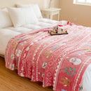 GobekUsa Christmas Pattern Printed Soft Blanket: Fine Fluffy Multi-Purpose Bed Sofa Cover