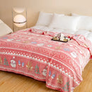 GobekUsa Christmas Pattern Printed Soft Blanket: Fine Fluffy Multi-Purpose Bed Sofa Cover