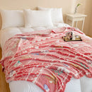 GobekUsa Christmas Pattern Printed Soft Blanket: Fine Fluffy Multi-Purpose Bed Sofa Cover