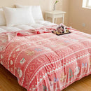 GobekUsa Christmas Pattern Printed Soft Blanket: Fine Fluffy Multi-Purpose Bed Sofa Cover
