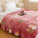 GobekUsa Christmas Pattern Printed Soft Blanket: Fine Fluffy Multi-Purpose Bed Sofa Cover