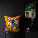 Picasso style abstract cat cushion cover living room decor by Decorbites