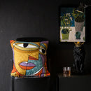 Picasso style abstract cat cushion cover living room decor by Decorbites