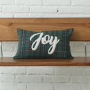 Green & white plaid cotton cushion cover living room snowflake decor by Decorbites
