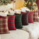Classic green & red plaid cushion cover living room throw pillow by Decorbites