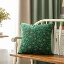 Festive plaid cushion cover with gold snowflakes living room decor by Decorbites