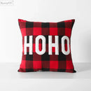 Snowflake red & black plaid cushion cover living room decor by Decorbites