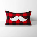Snowflake red & black plaid cushion cover living room decor by Decorbites