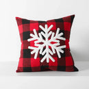 Snowflake red & black plaid cushion cover living room decor by Decorbites