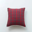 Christmas plaid print pillow case set red & white living room decor by Decorbites