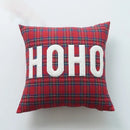 Christmas plaid print pillow case set red & white living room decor by Decorbites