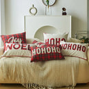 Christmas plaid print pillow case set red & white living room decor by Decorbites