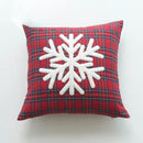 Christmas plaid print pillow case set red & white living room decor by Decorbites