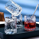 GobekUsa Christmas Reindeer Cups Holder Set for Drying, Decorated with Transparent Glacier Water Glass