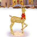 Golden illuminated decorbites christmas reindeer – outdoor led light by Decorbites