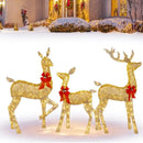 Golden illuminated decorbites christmas reindeer – outdoor led light by Decorbites