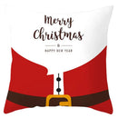 Red and white santa claus snowflake pillow cover living room decor by Decorbites