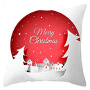 Red and white santa claus snowflake pillow cover living room decor by Decorbites