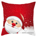 Red and white santa claus snowflake pillow cover living room decor by Decorbites