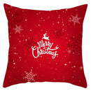 Red and white santa claus snowflake pillow cover living room decor by Decorbites