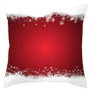 Red and white santa claus snowflake pillow cover living room decor by Decorbites