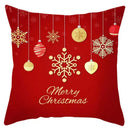 Red and white santa claus snowflake pillow cover living room decor by Decorbites