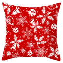 Red and white santa claus snowflake pillow cover living room decor by Decorbites