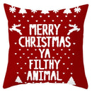 Red and white santa claus snowflake pillow cover living room decor by Decorbites