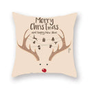 Festive christmas santa elk pillowcase – living room holiday decor by Decorbites