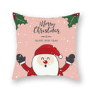 Festive christmas santa elk pillowcase – living room holiday decor by Decorbites