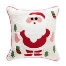 White christmas santa snowflake pillow cover living room decor by Decorbites