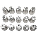 Festive metal cake decorating nozzles set – kitchen holiday tools by Decorbites