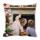 Festive christmas short plush pillowcase living room decor by Decorbites